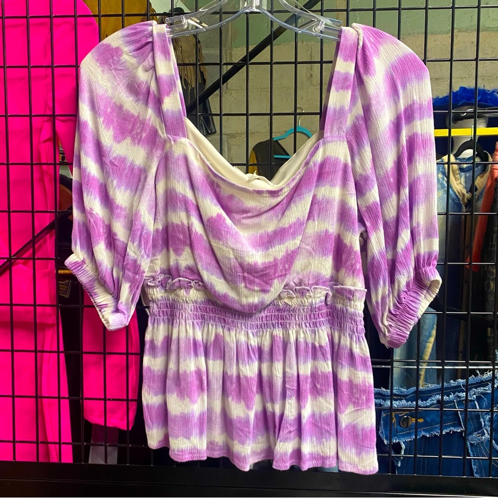 Jane & Hudson Purple Tie Dye Top